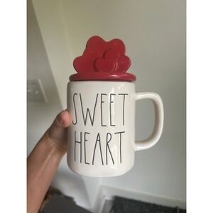 Rae‎ Dunn sweet heart 2 piece mug coffee container set